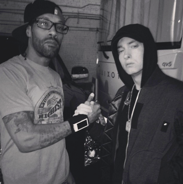 Redman aka Reggie Noble and Eminem at Dr Dre's Beats by Dre Beats Music launch party